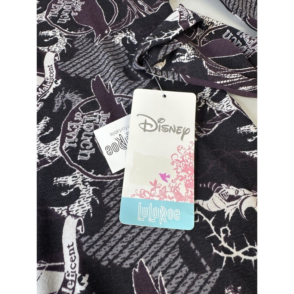 Disney LuLaRoe Maleficent Villain Shirt Size Small New Touch Of Evil Spooky Bird - Picture 4 of 9